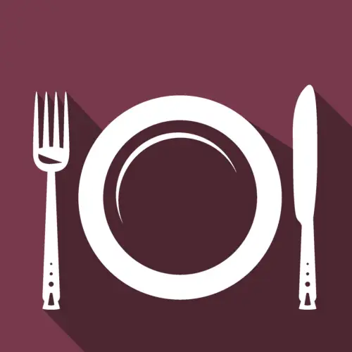 plate, fork, knife icon