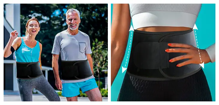 collage of images with people using SlimWaist Belt